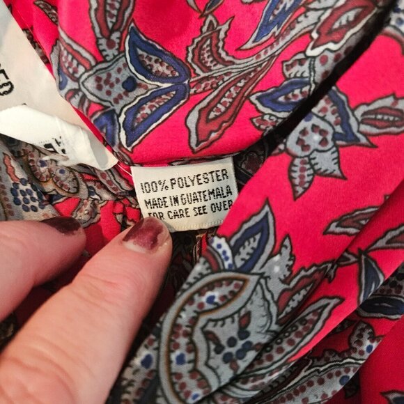 Paisley bow tie Blouse Alfred Dunner Size 14 - Picture 7 of 8